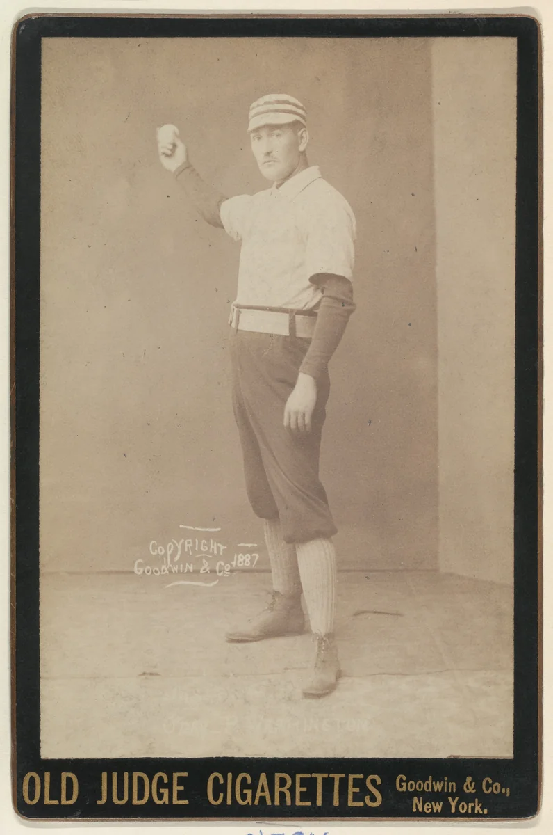 O'Day, Pitcher, Washington, from the series Old Judge Cigarettes by Goodwin & Company, photograph, 1887