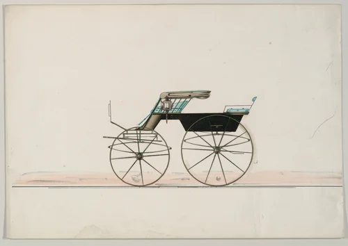 Design for Phaeton (unnumbered) by Brewster & Co., drawing, 1870-1880