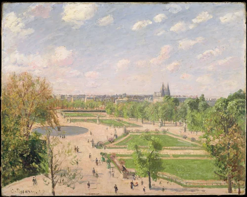 The Garden of the Tuileries on a Spring Morning by Camille Pissarro, painting, 1899
