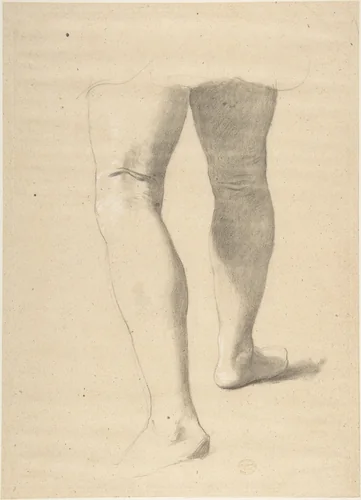 Study of Legs by Romain Cazes, drawing, 1828-1881