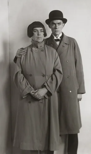 The Painter Anton Räderscheidt and his Wife Marta Hegemann by August Sander, photograph, 1925