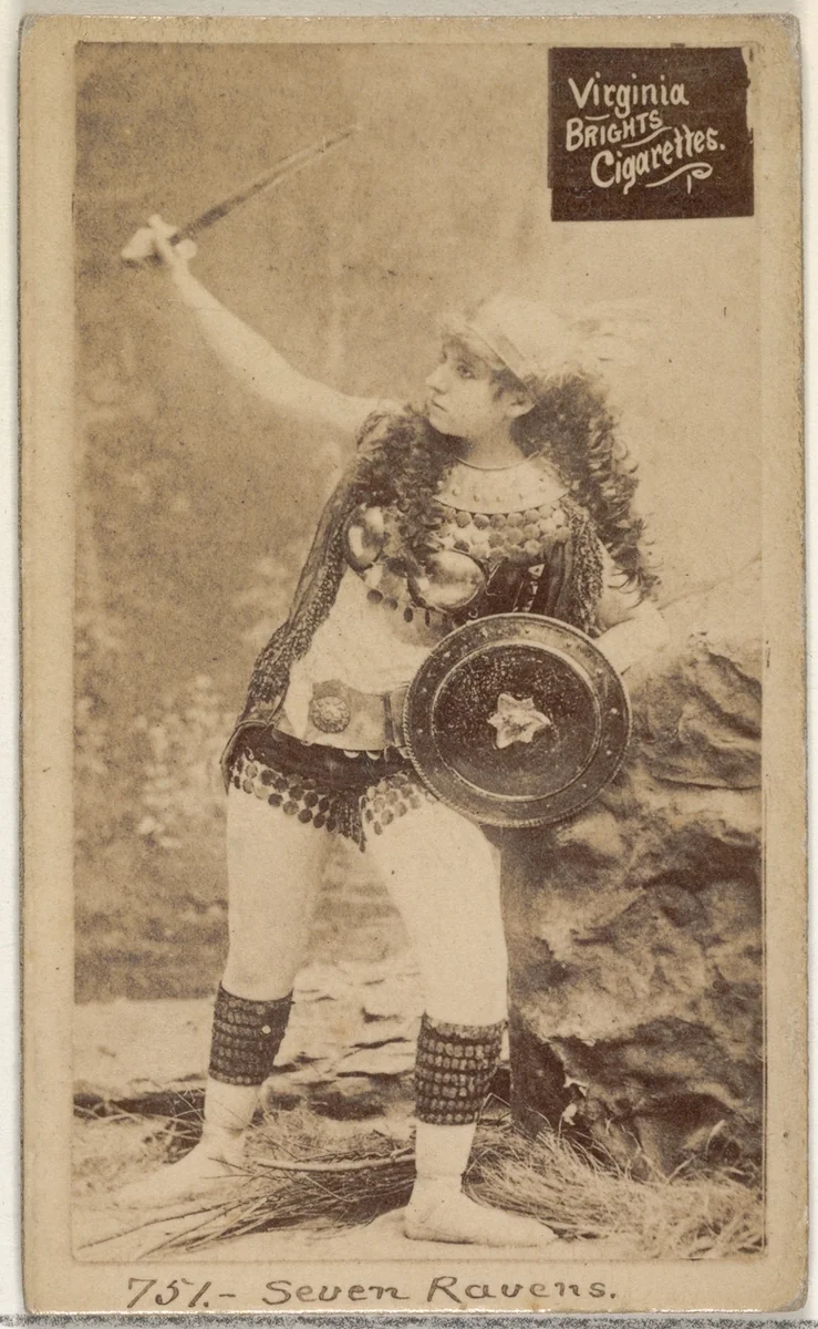 Card 751, Seven Ravens, from the Actors and Actresses series (N45, Type 2) for Virginia Brights Cigarettes by Allen & Ginter, photograph, 1885-1891