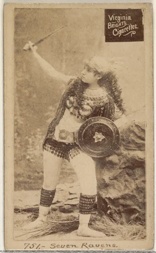 Card 751, Seven Ravens, from the Actors and Actresses series (N45, Type 2) for Virginia Brights Cigarettes by Allen & Ginter, photograph, 1885-1891