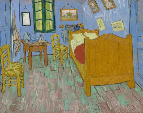 The Bedroom by Vincent van Gogh, painting, 1889