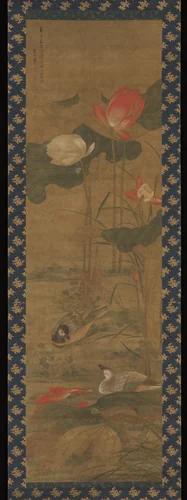 Ducks and Lotus by Zhou Qüan, painting, 1701