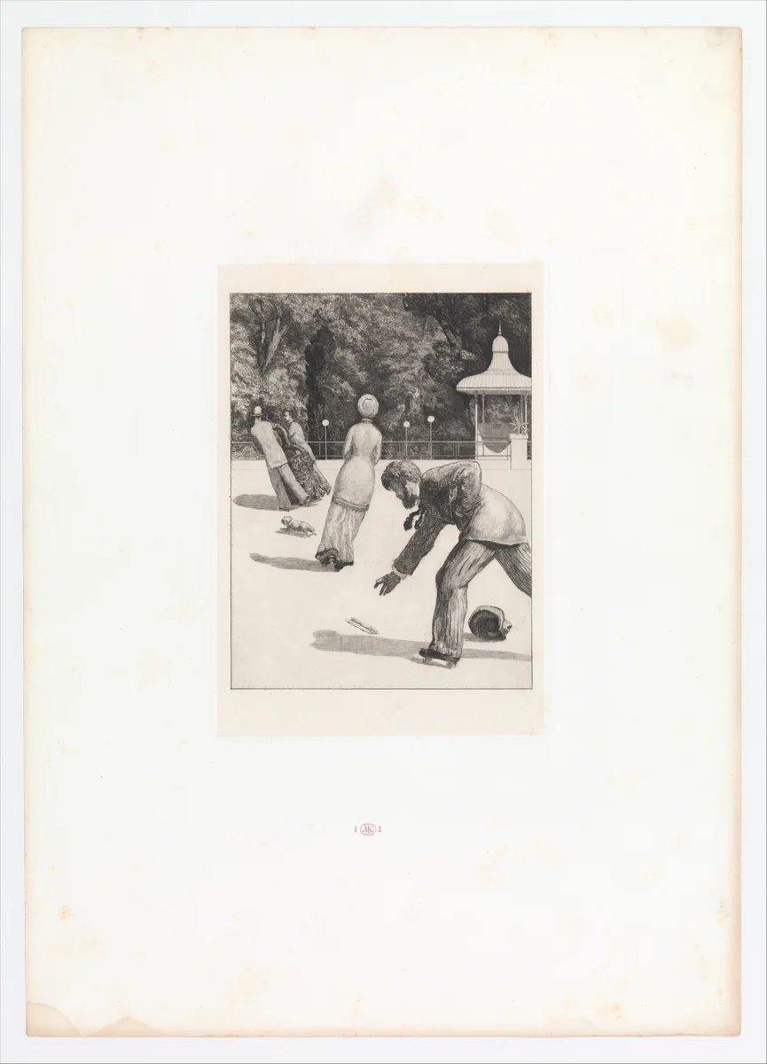 Action (plate two from Paraphrase on the Finding of a Glove) by Max Klinger, print, 1881