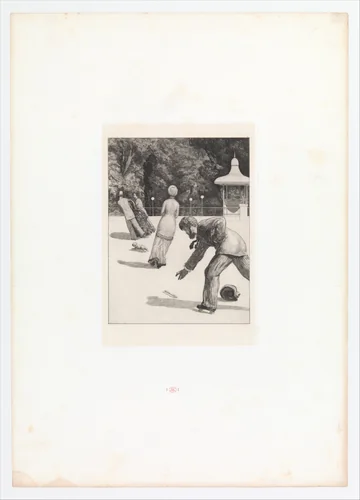 Action (plate two from Paraphrase on the Finding of a Glove) by Max Klinger, print, 1881