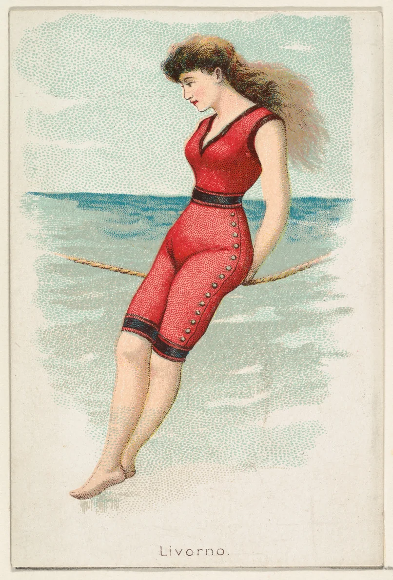Livorno, from the Beautiful Bathers series (N192) issued by Wm. S. Kimball & Co. by William S. Kimball & Company, print, 1889