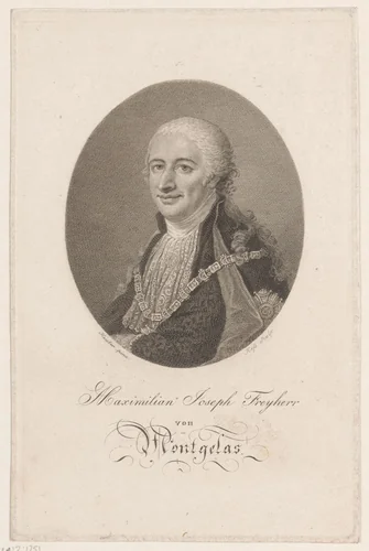 Portret van Maximilian von Montgelas by Carl Ernst Christoph Hess, print, 1765-1828