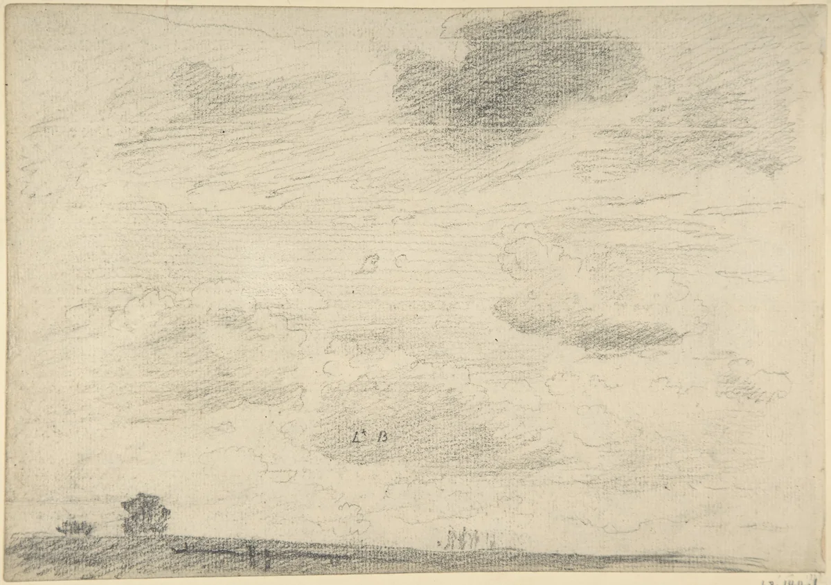 Cloud Study at Hampstead Heath by Lionel Bicknell Constable, drawing, 1850-1887