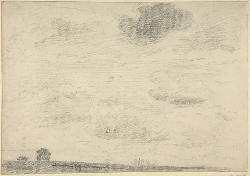 Cloud Study at Hampstead Heath by Lionel Bicknell Constable, drawing, 1850-1887