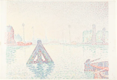 In Holland—The Buoy by Paul Signac, print, 1896
