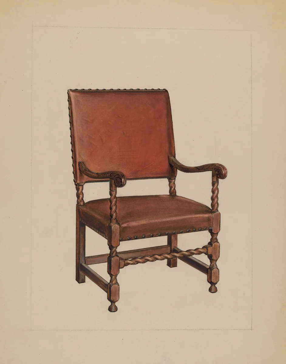 Armchair by M. Rosenshield-von-Paulin, index of american design, 1937