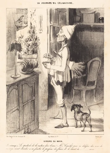 8 heures du matin by Honoré Daumier, print, 1839
