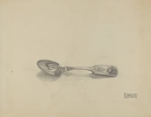 Silver Teaspoon by Kalamian Walton, index of american design, 1936