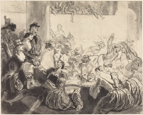 The Masked Ball by Paul Gavarni, print, 1804-1866