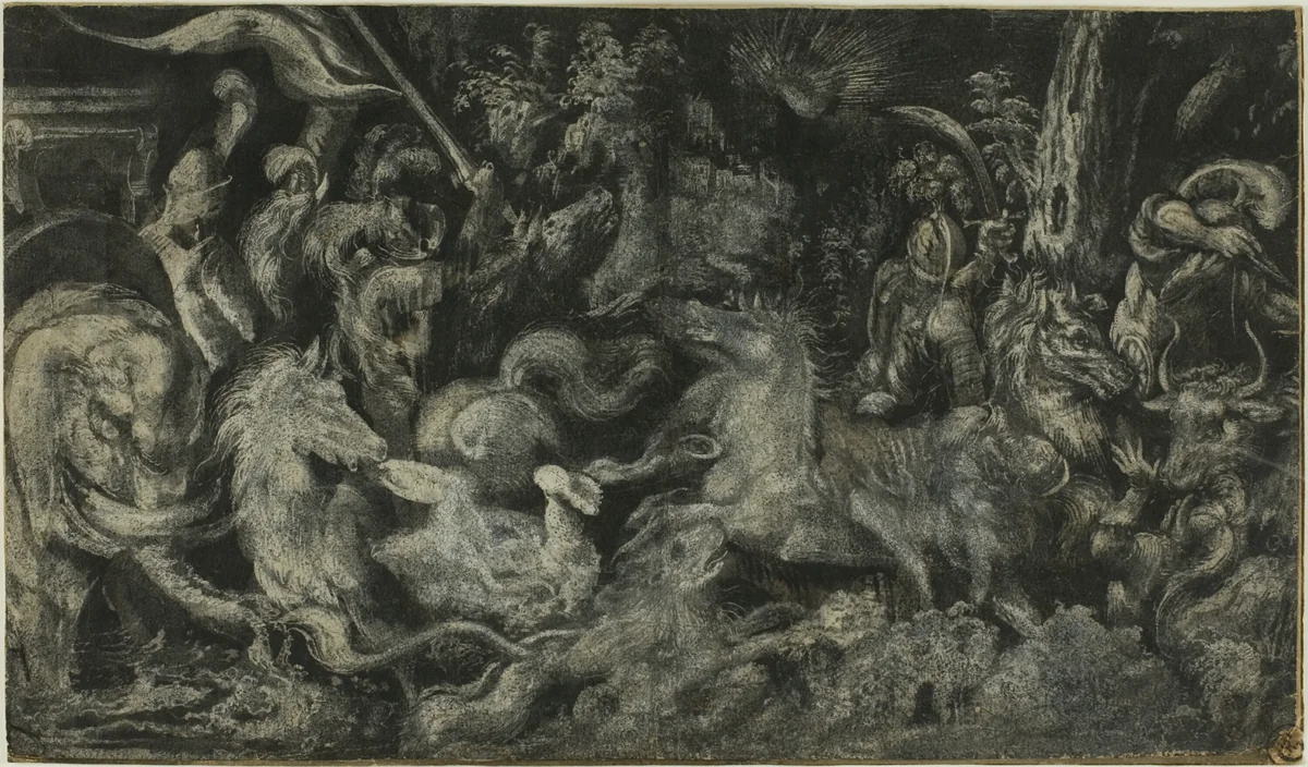 A Nightmare by Melchior Bocksberger, drawing, 1550-1587