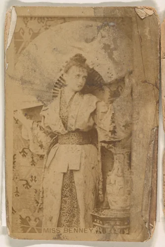 Miss Benney, from the Actresses series (N245) issued by Kinney Brothers to promote Sweet Caporal Cigarettes by Kinney Brothers Tobacco Company, photograph, 1890