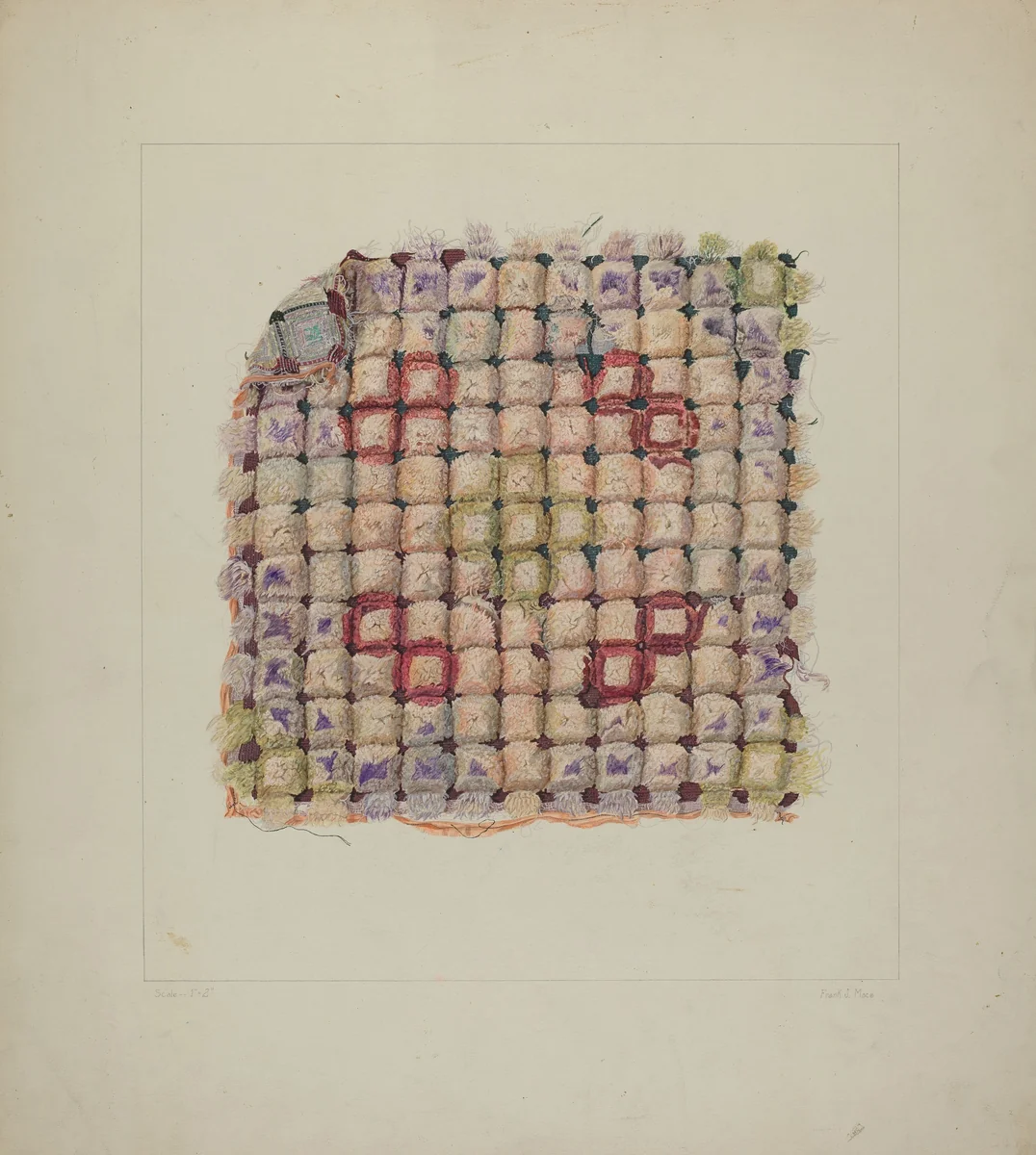 Wool Cushion Top by Frank J. Mace, index of american design, 1938