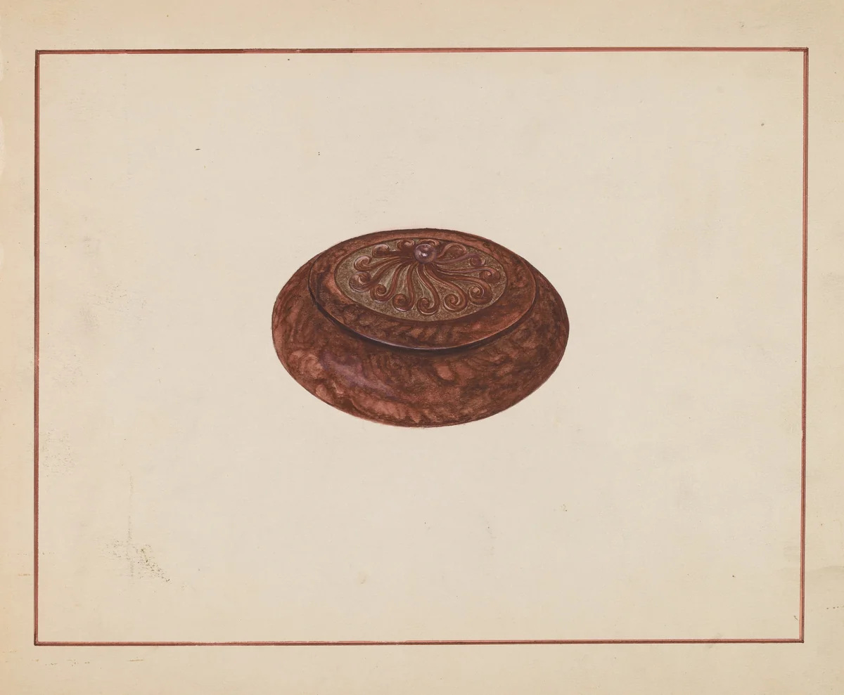 Epaulette Box by Cornelius Frazier, index of american design, 1936