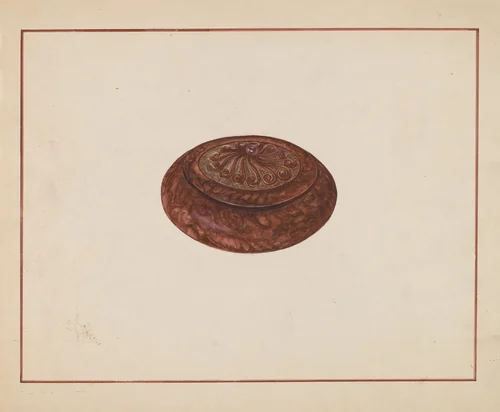 Epaulette Box by Cornelius Frazier, index of american design, 1936