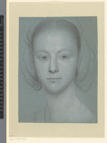 Portret van een meisje by Cornelis Janssens van Ceulen, drawing, 1603-1662