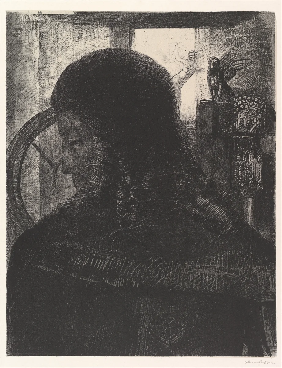 The Old Knight by Odilon Redon, print, 1896