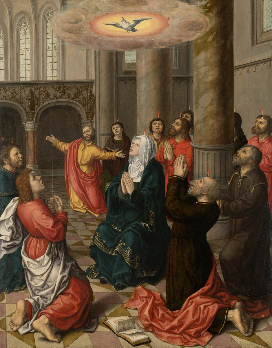 Pentecost by Bernard van Orley, painting, 1515-1525