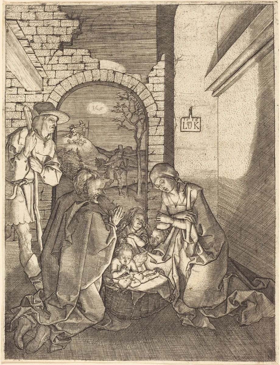 The Nativity by Ludwig Krug, print, 1516