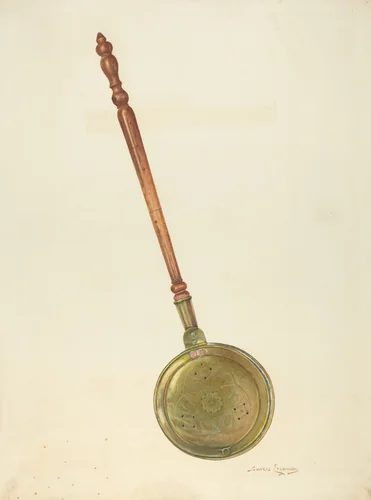 Bed Warming Pan by Sarkis Erganian, index of american design, 1935-1942