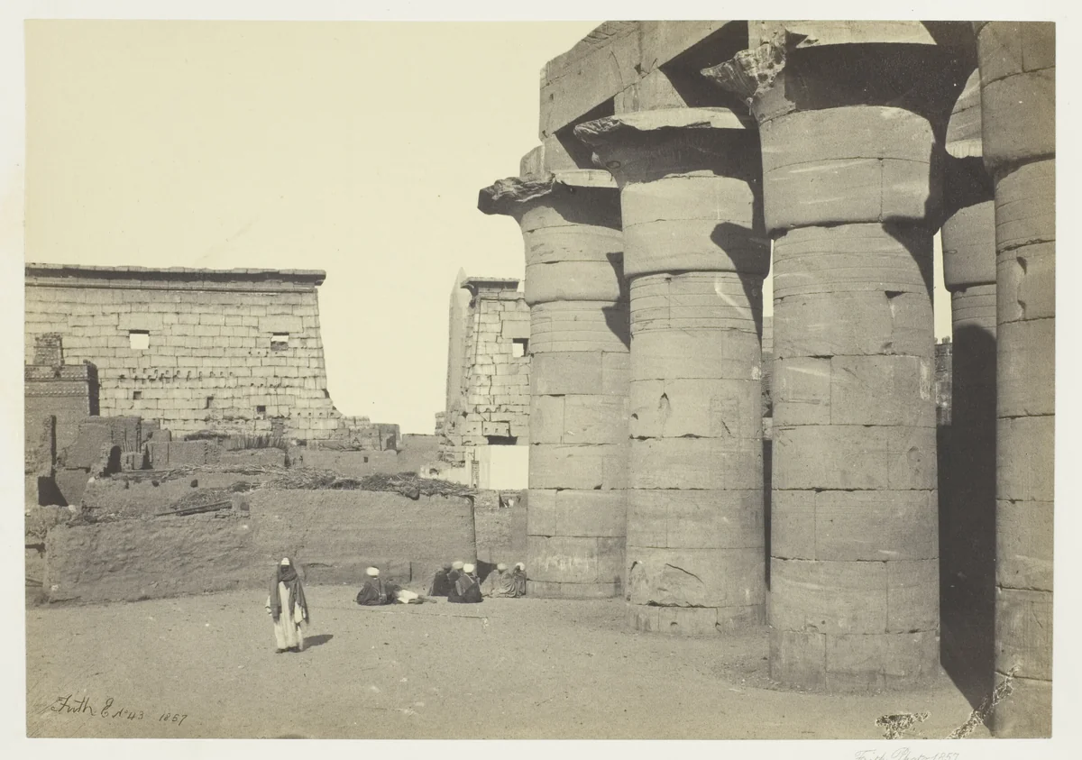 View at Luxor by Francis Frith, photograph, 1857