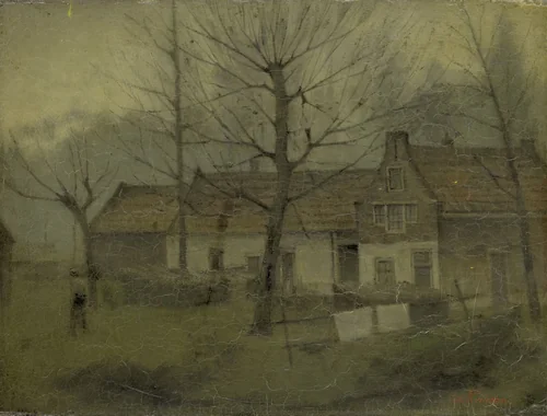 Houses in a Village by Eduard Karsen, painting, 1885-1907