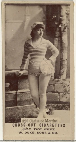 Card Number 326, Christine Mertins, from the Actors and Actresses series (N145-3) issued by Duke Sons & Co. to promote Cross Cut Cigarettes by W. Duke, Sons & Co., photograph, 1880-1889