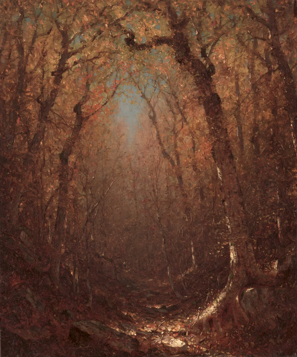 Autumn, a Wood Path by Sanford Robinson Gifford, painting, 1876