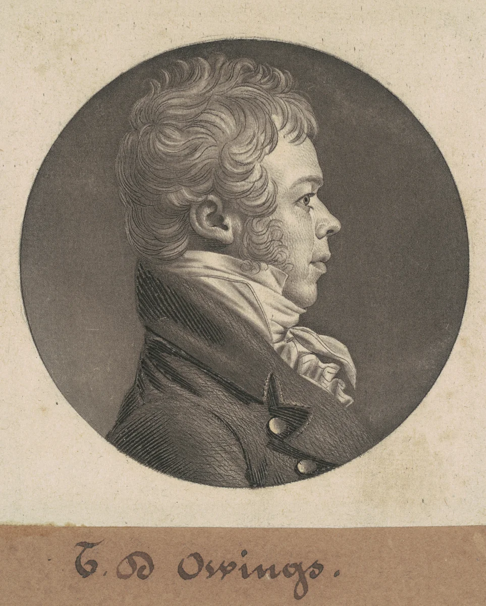 Thomas Deye Owings by Charles B. J. Févret de Saint-Mémin, print, 1804