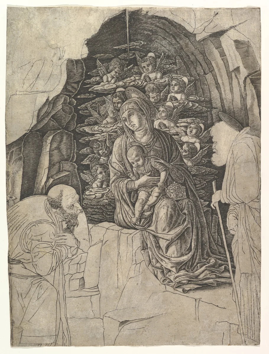 The Adoration of the Magi by Andrea Mantegna, print, 1470-1485