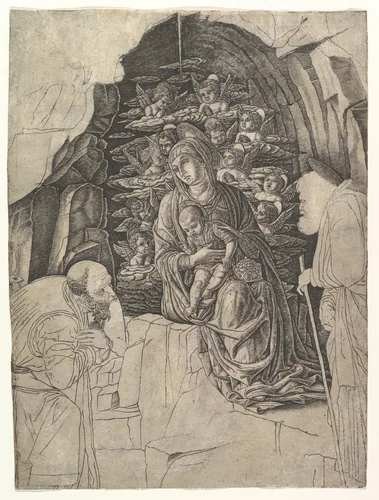 The Adoration of the Magi by Andrea Mantegna, print, 1470-1485