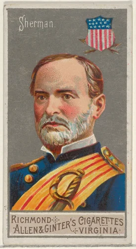 William Tecumseh Sherman, from the Great Generals series (N15) for Allen & Ginter Cigarettes Brands by Allen & Ginter, print, 1888