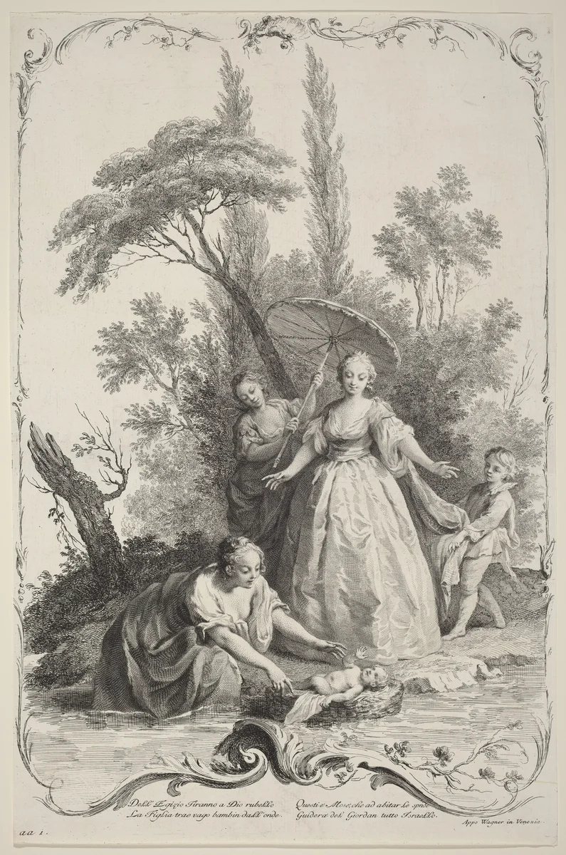 The Finding of Moses by Joseph Wagner
Jacopo Amigoni, print, 1745
