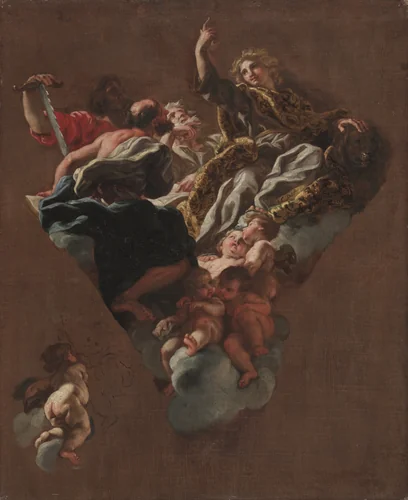 Sketch for "The Four Prophets of Israel" (for Il Gesù, Rome) by Giovanni Battista Gaulli, painting, 1670-1682