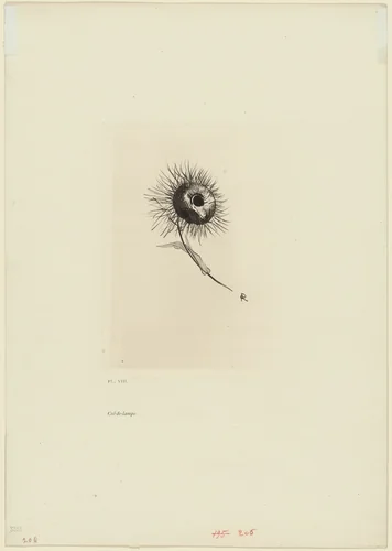 Tailpiece, plate 9 of 9 by Odilon Redon, print, 1890