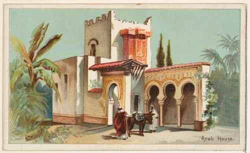 Arab House, from the Habitations of Man series (N113) issued by W. Duke, Sons & Co. to promote Honest Long Cut Smoking and Chewing Tobacco by The Giles Company, print, 1890