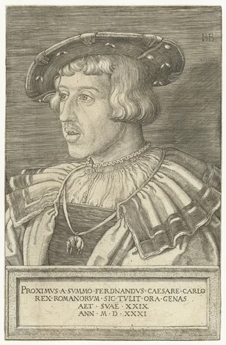 Portret van Keizer Ferdinand I by Unknown, print, 1531