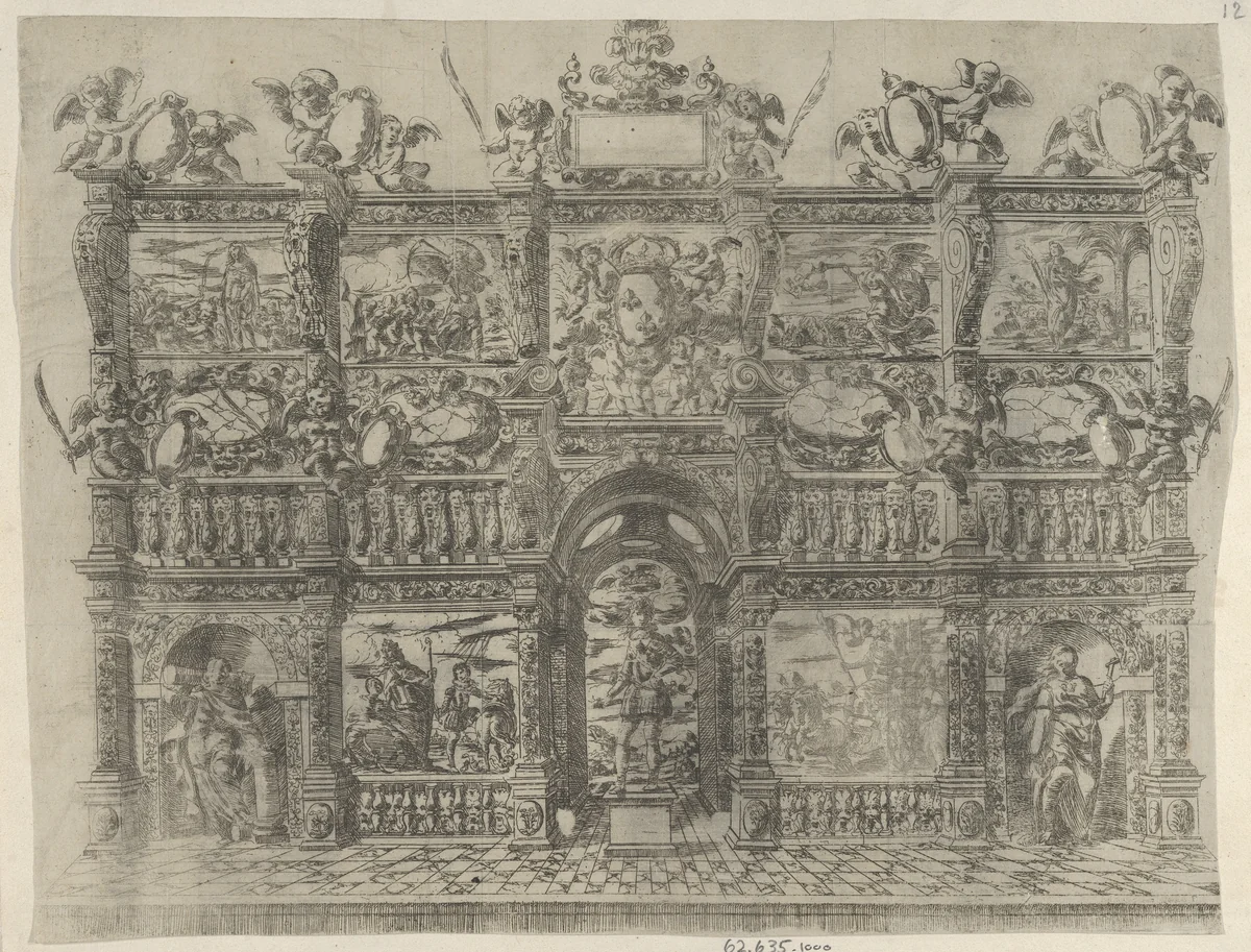 Plate from "La Voye de Laict ou le Chemin des Heros à l'entrée de Louis XIV en la Cité d'Avignon le 16 Novembre 1622" by Thomas de Berton, print, 1623
