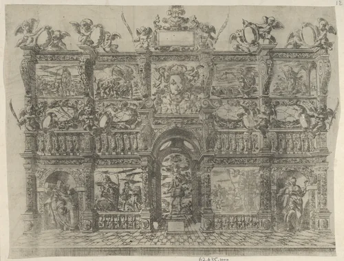 Plate from "La Voye de Laict ou le Chemin des Heros à l'entrée de Louis XIV en la Cité d'Avignon le 16 Novembre 1622" by Thomas de Berton, print, 1623