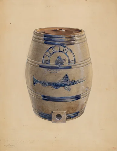 Holland Gin Keg by Charles Caseau, index of american design, 1937