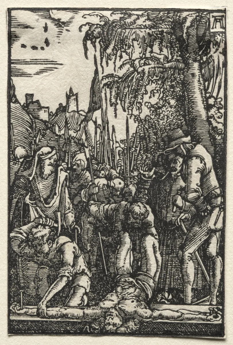 The Fall and Redemption of Man: Christ Nailed to the Cross by Albrecht Altdorfer, print, 1510-1520