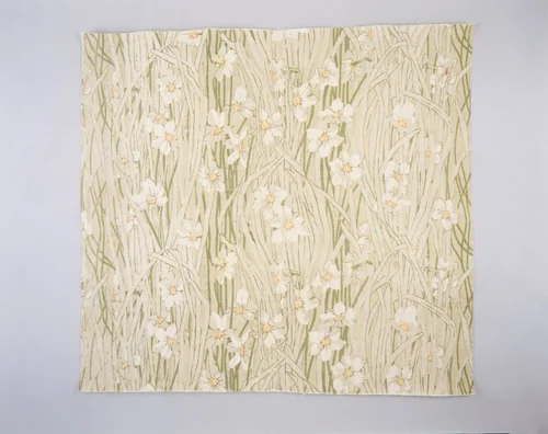 Poet's-narcissus textile by Associated Artists, artwork, 1883-1900