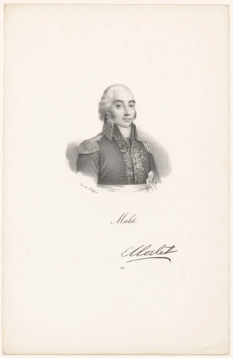 Portret van Claude-François de Malet by anonymous, print, 1818-1842