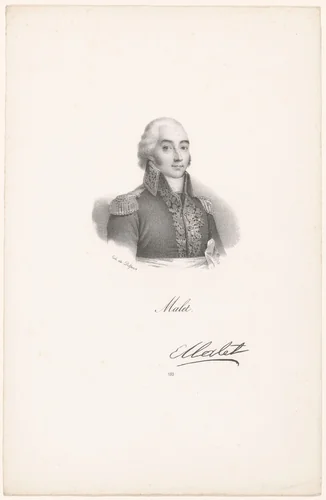 Portret van Claude-François de Malet by anonymous, print, 1818-1842